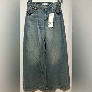 Zara Women's Denim Palazzo Jeans - Size 2